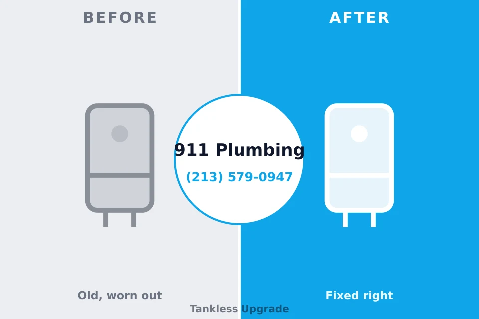 Before and after: plumbing repair Kenilworth, PA